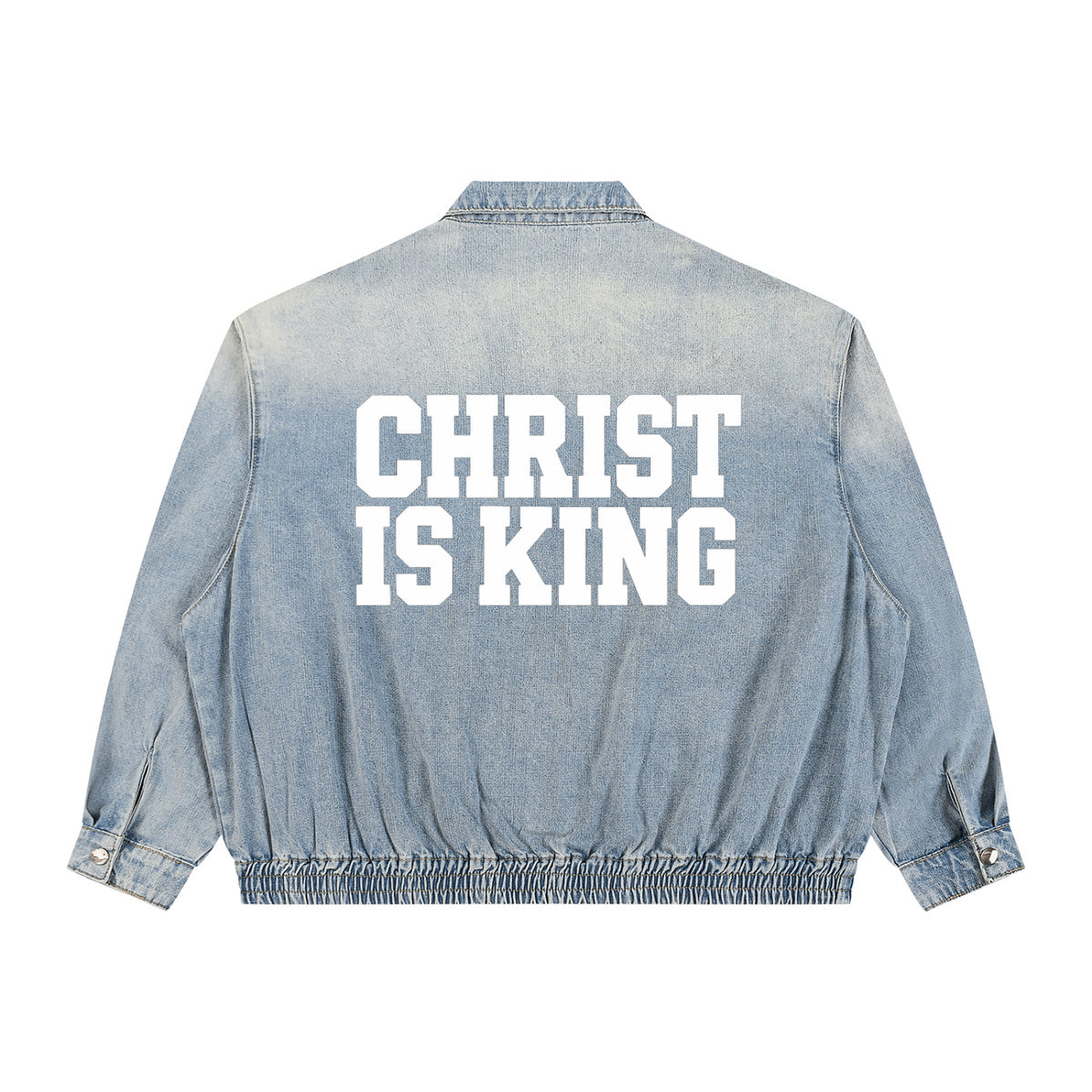 Christ Is King Unisex Denim Jacket | Rooted & Co. Apparel