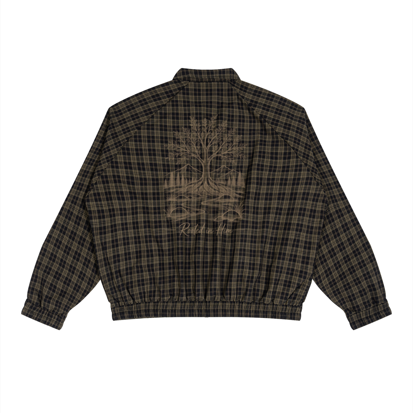 Rooted in Him Plaid Jacket | Christian Unisex Zip-Up Jacket