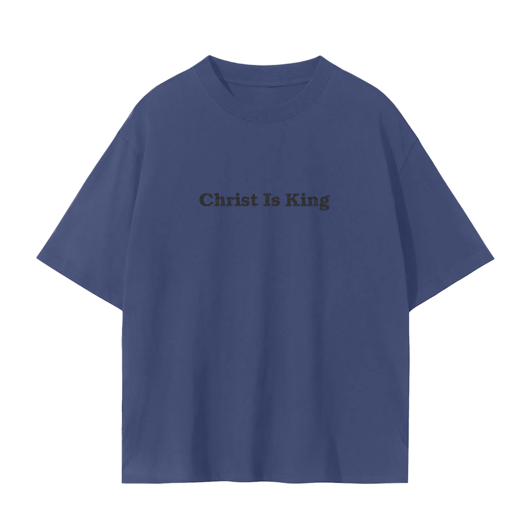 Christ Is King Embroidered Tee | Rooted & Co. Apparel