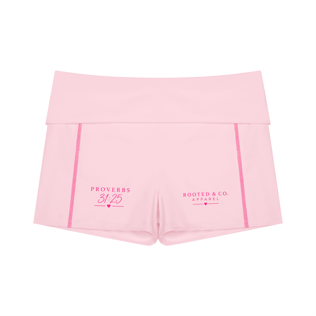 Strength & Dignity Biker Shorts | Proverbs 31:25 Christian Activewear