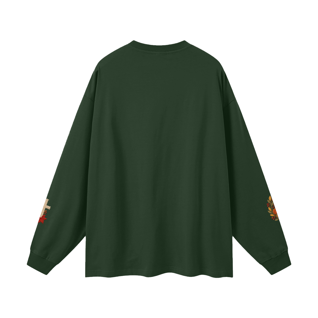 Fall for Jesus — He Never Leaves | Women’s Christian Fall Sweatshirt