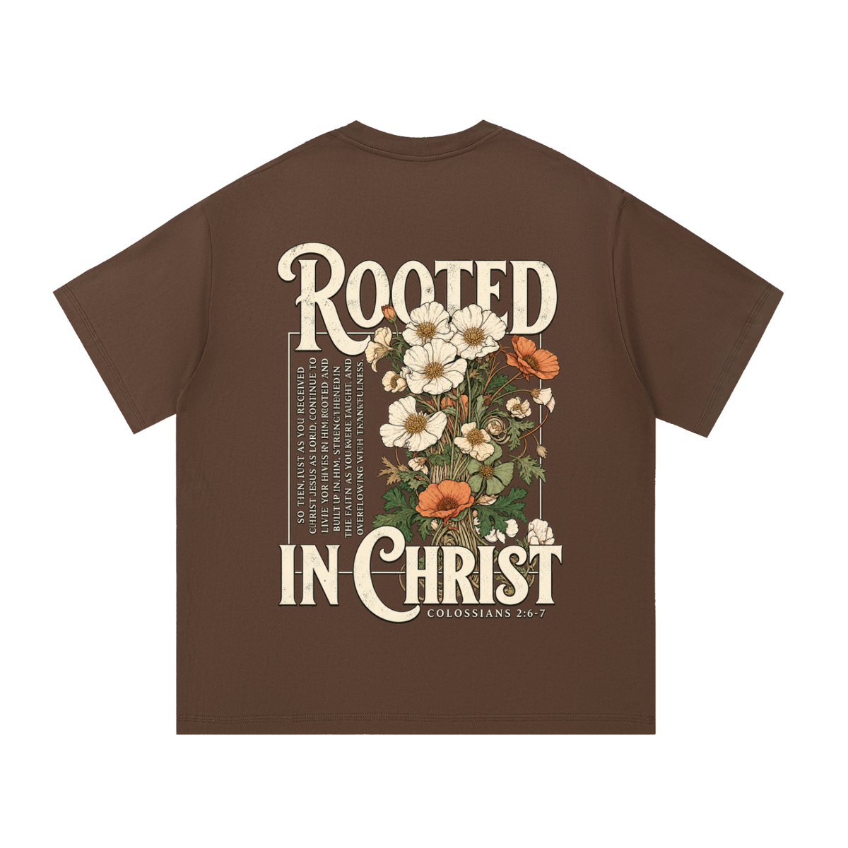 Rooted in Christ | Vintage Floral Christian Tee