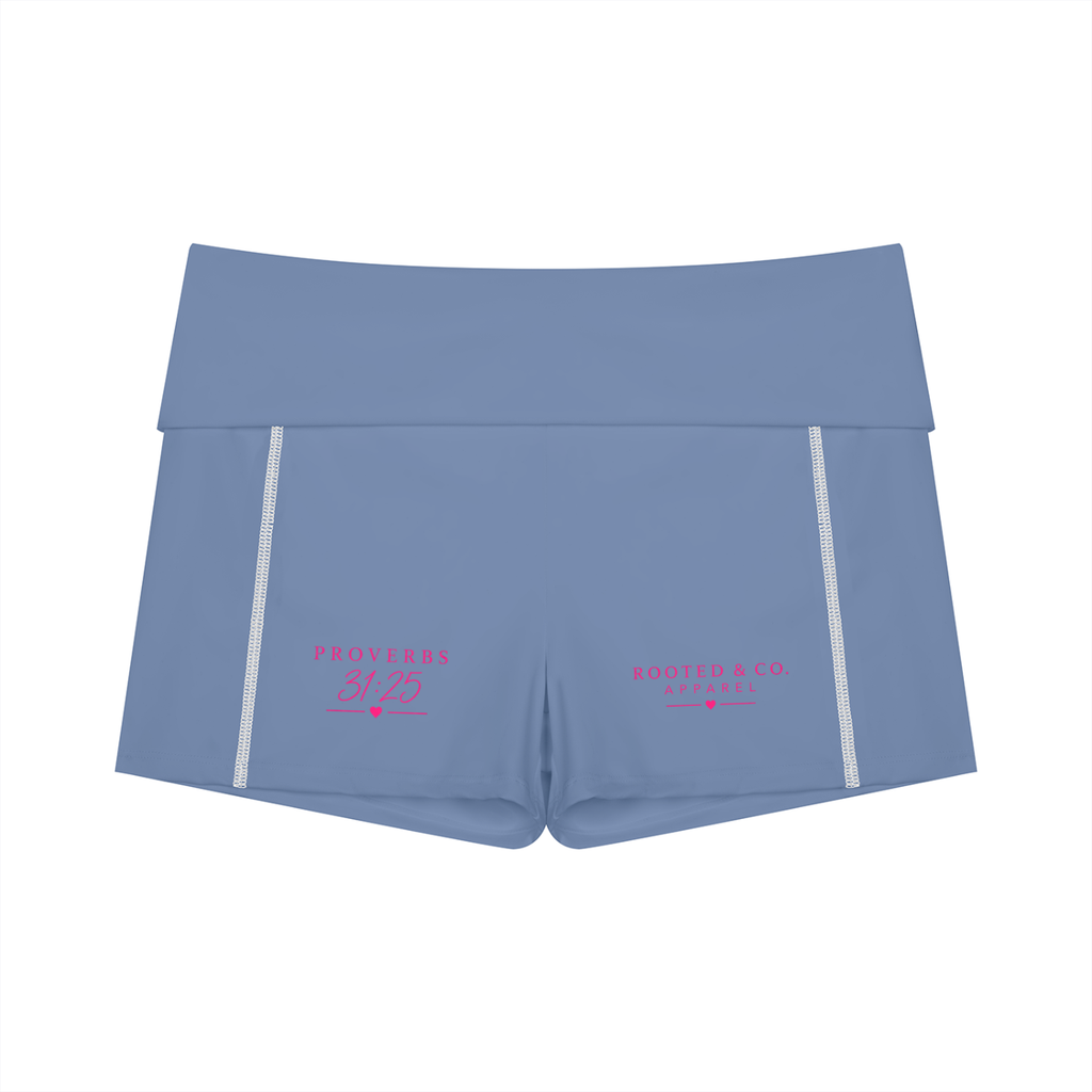 Strength & Dignity Biker Shorts | Proverbs 31:25 Christian Activewear