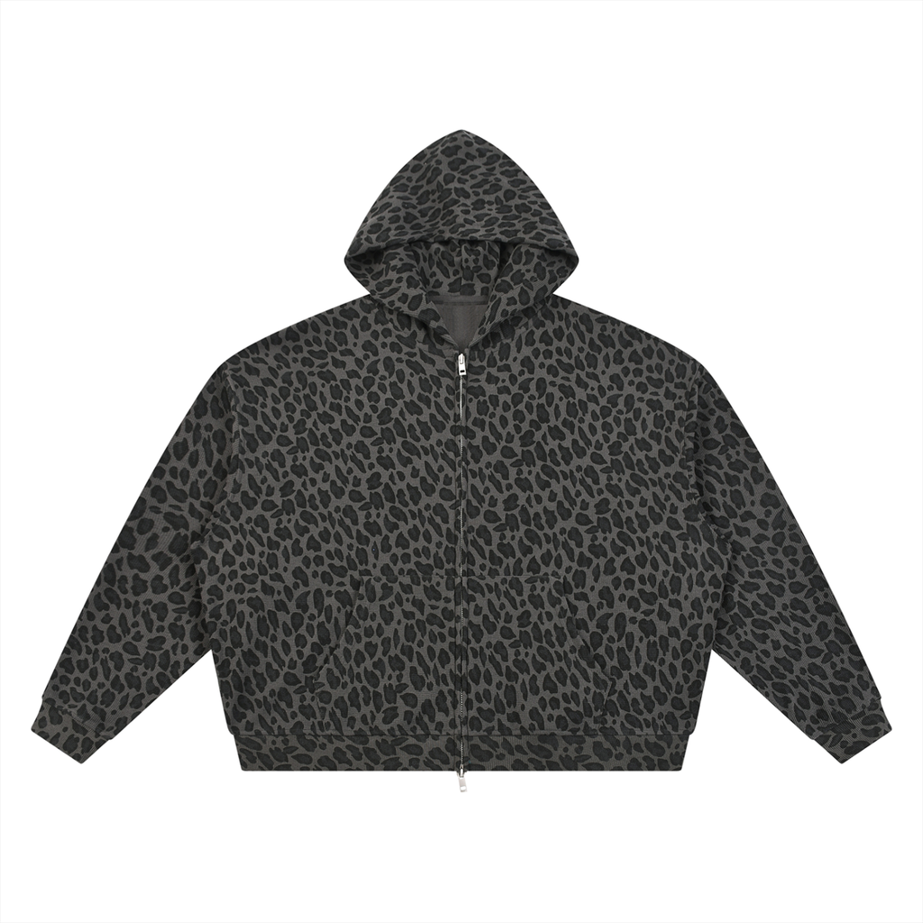 Rooted in Christ Leopard Zip Hoodie
