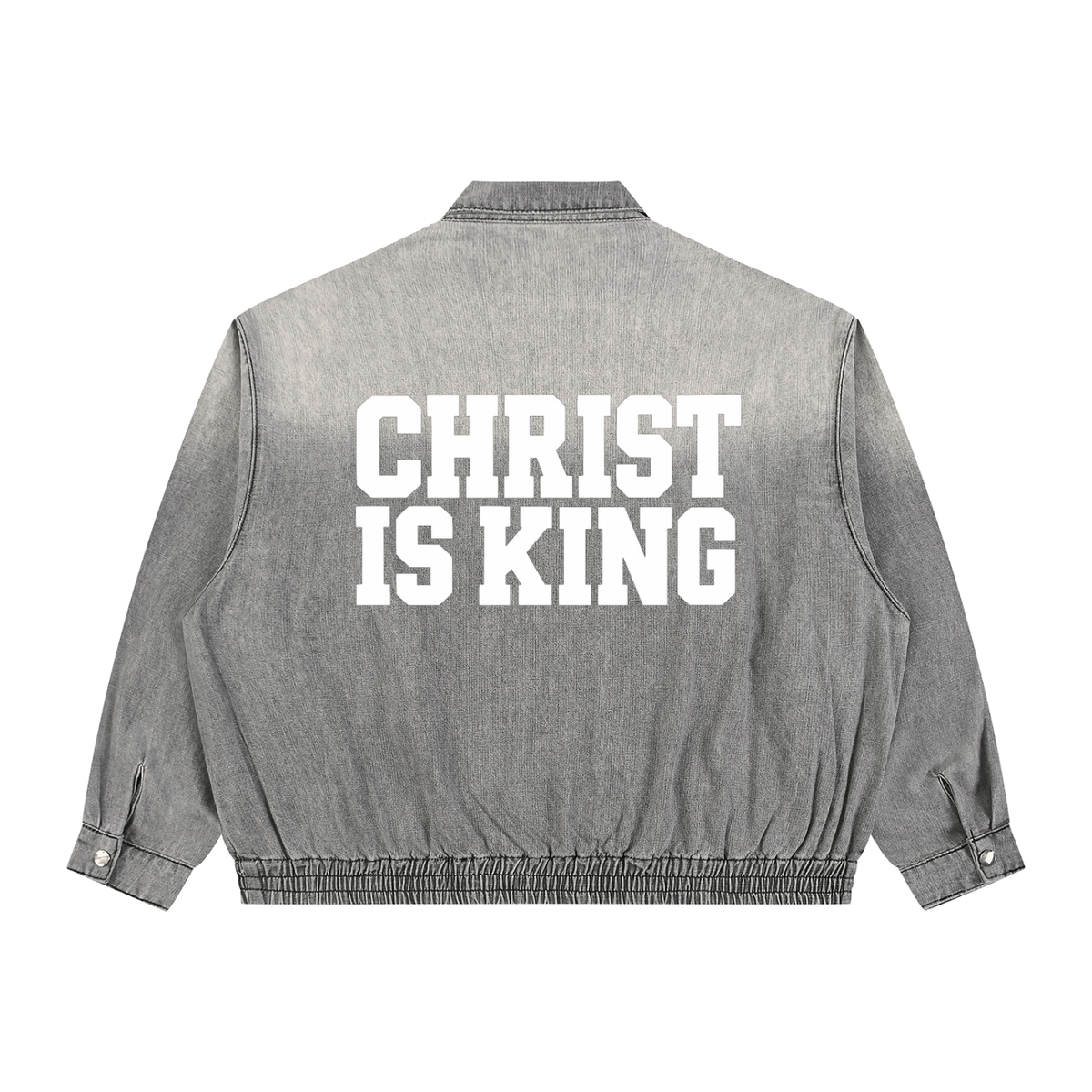 Christ Is King Unisex Denim Jacket | Rooted & Co. Apparel