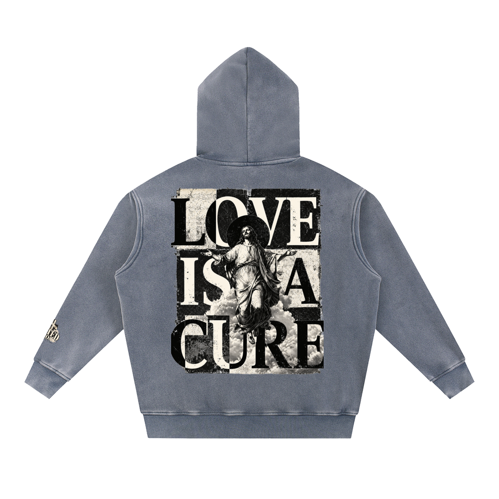 Love Is a Cure | Men's Vintage Christian Hoodie