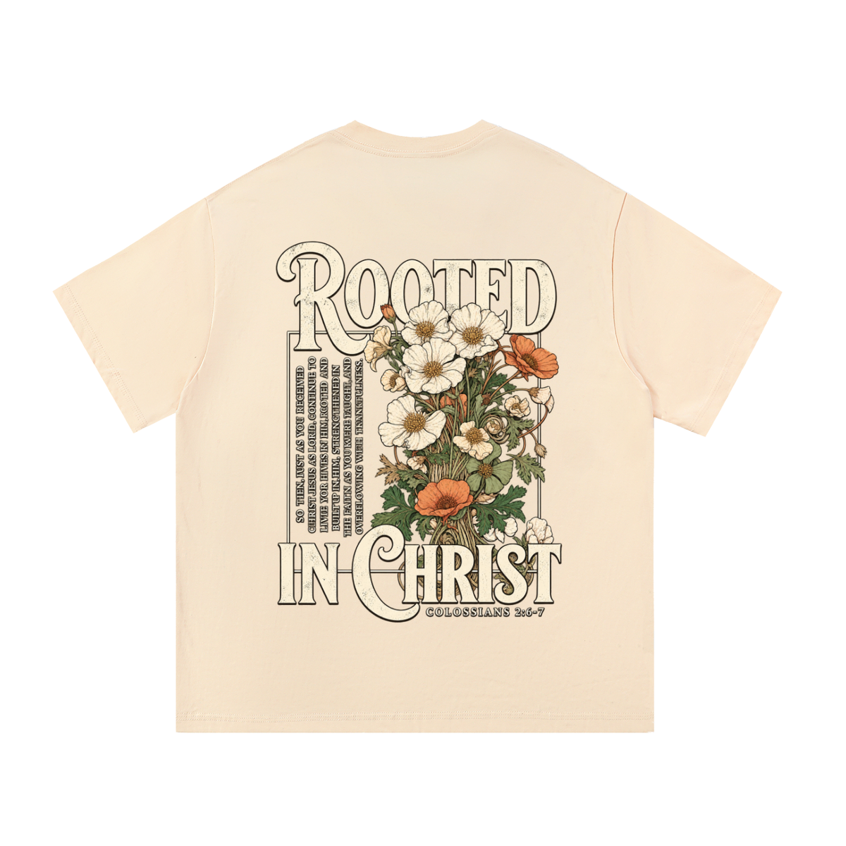 Rooted in Christ | Vintage Floral Christian Tee