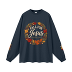 Fall for Jesus — He Never Leaves | Women’s Christian Fall Sweatshirt