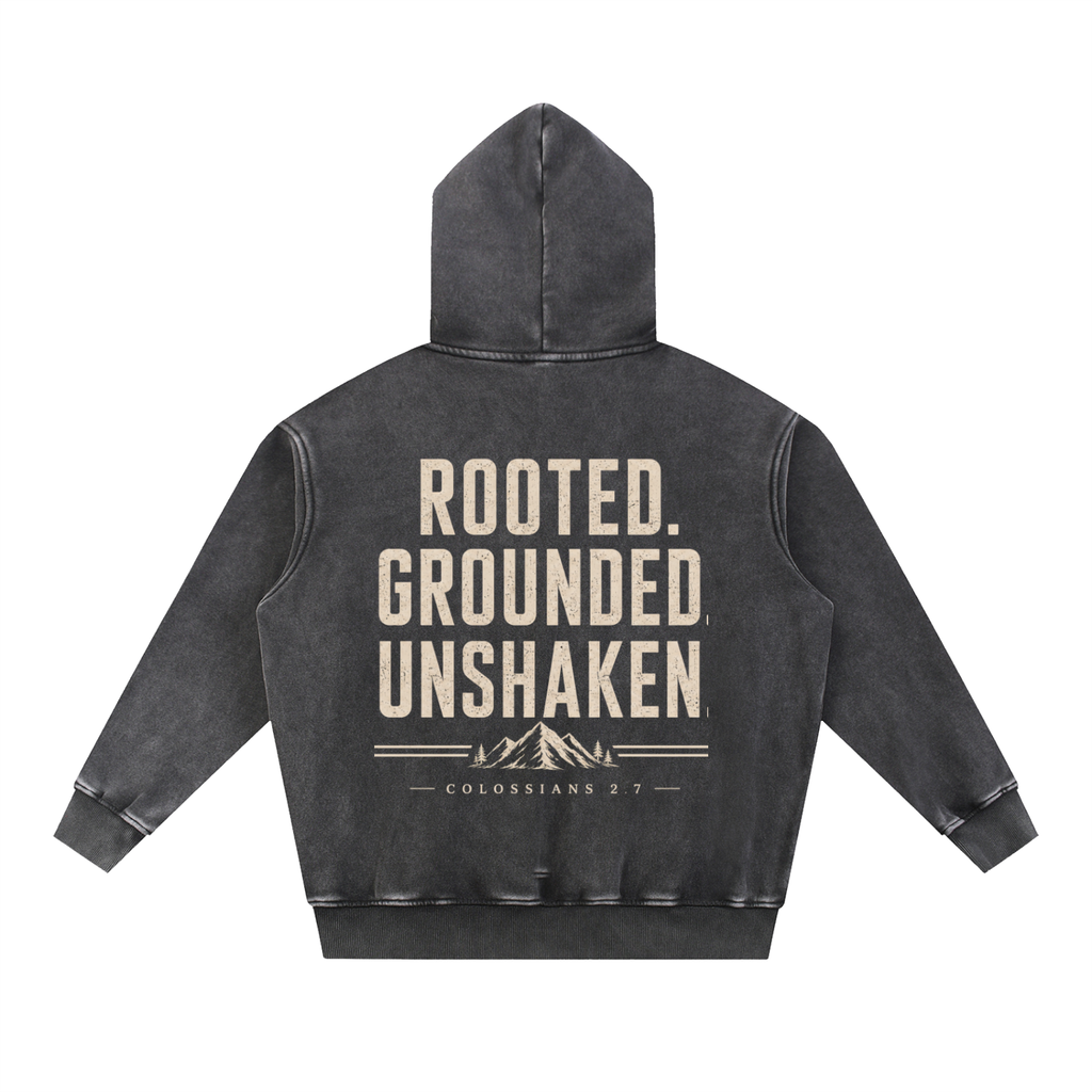 Rooted. Grounded. Unshaken. Men's Heavyweight Hoodie