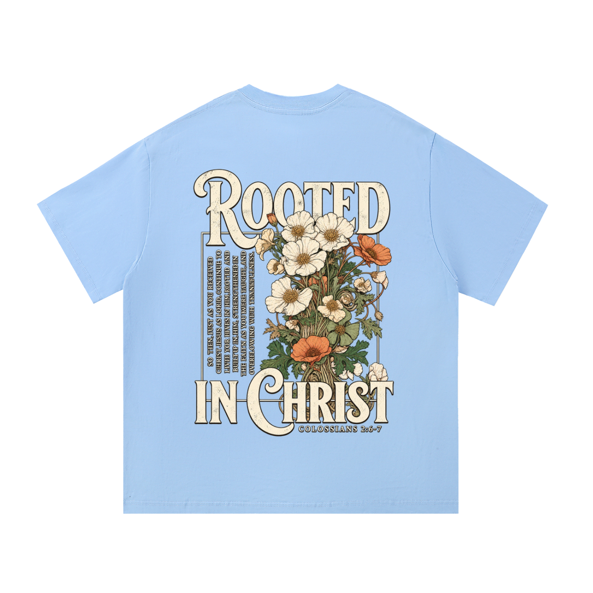 Rooted in Christ | Vintage Floral Christian Tee