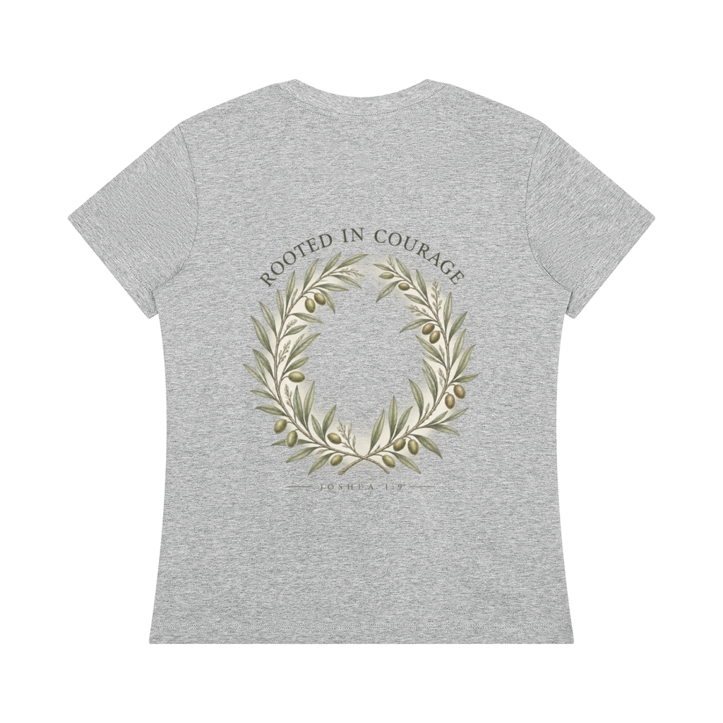 Rooted in Courage Women's Tee | Joshua 1:9 Christian T-Shirt