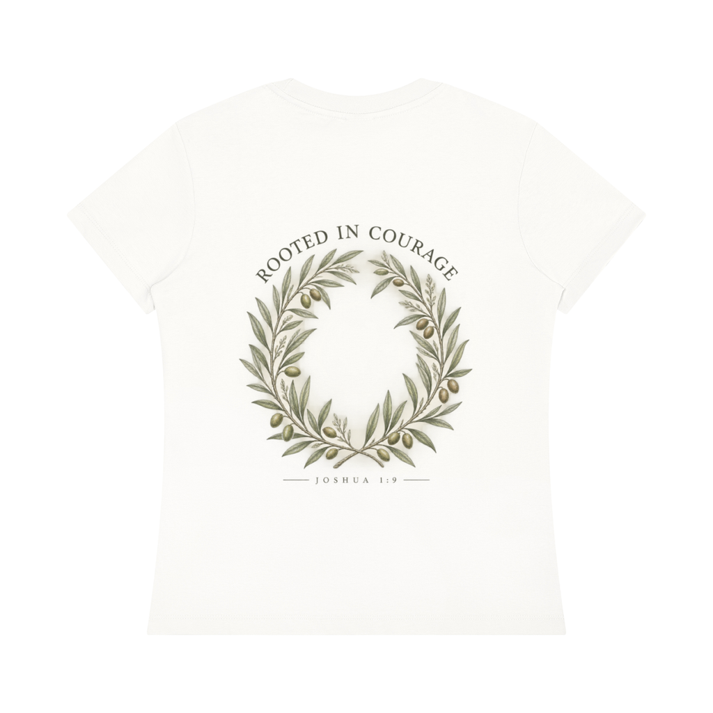 Rooted in Courage Women's Tee | Joshua 1:9 Christian T-Shirt