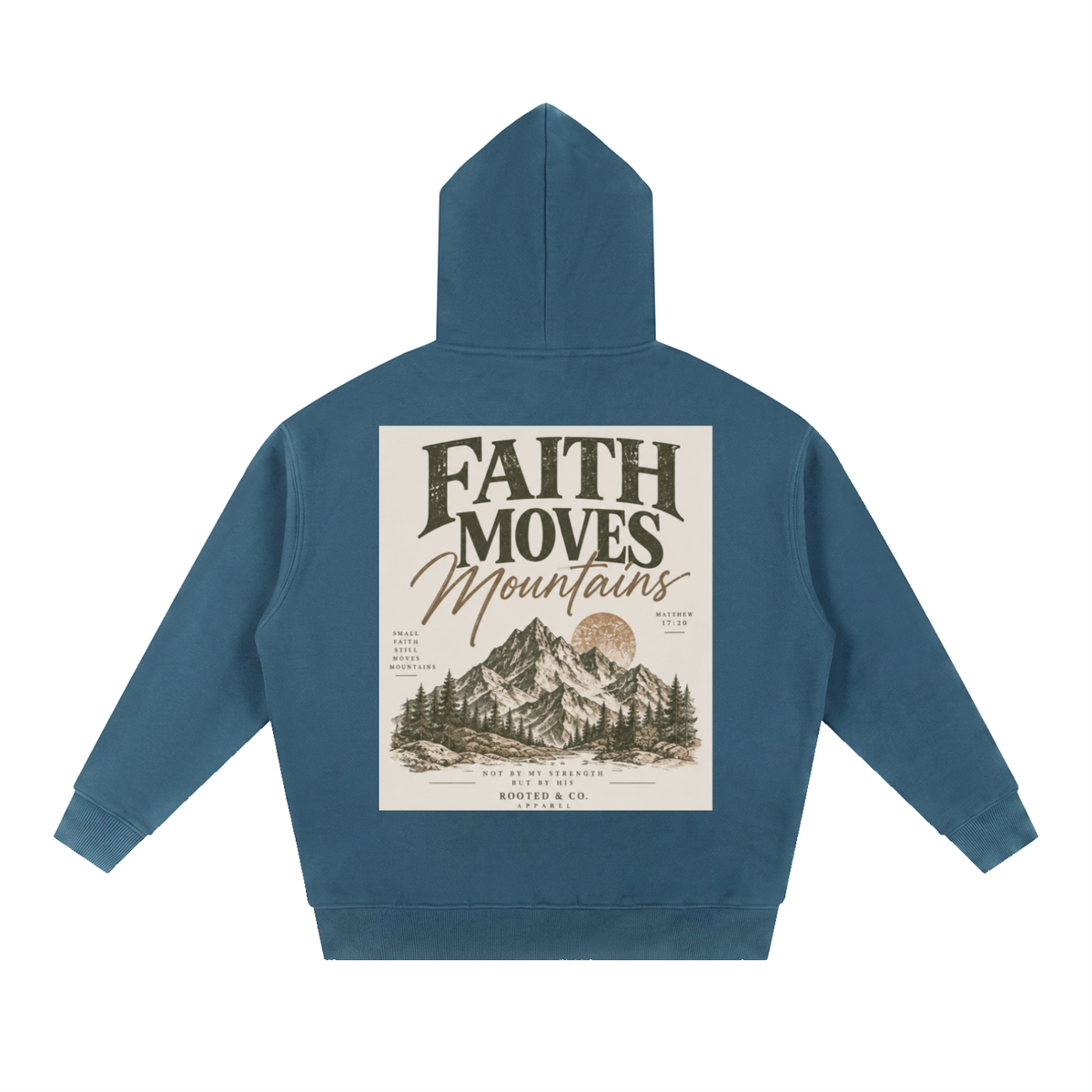 Faith Moves Mountains Men’s Hoodie | Matthew 17:20