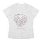 Rooted in Love Women's Floral Heart Tee – 1 Corinthians 13