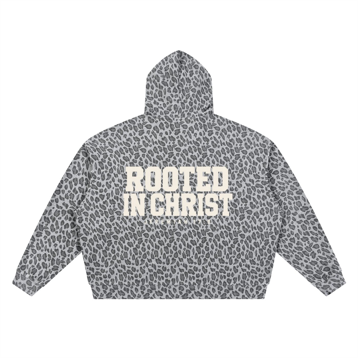Rooted in Christ Leopard Zip Hoodie