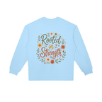 Rooted in Strength Women’s Crewneck | Christian Floral Sweatshirt