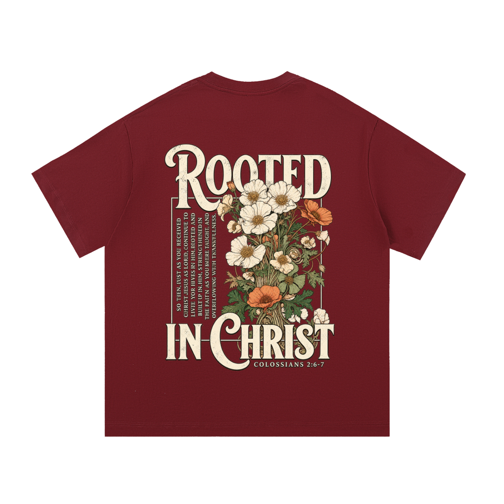 Rooted in Christ | Vintage Floral Christian Tee