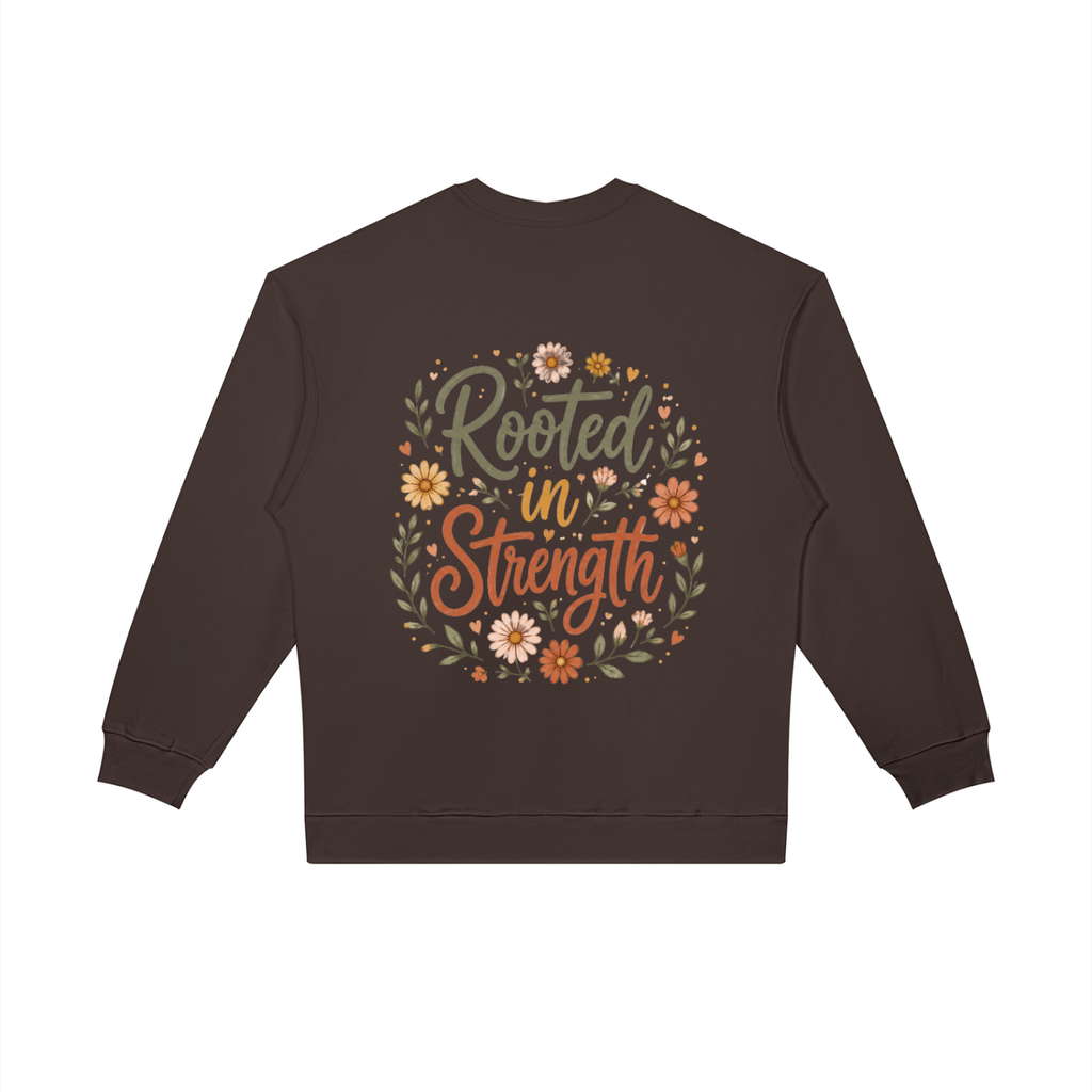 Rooted in Strength Women’s Crewneck | Christian Floral Sweatshirt