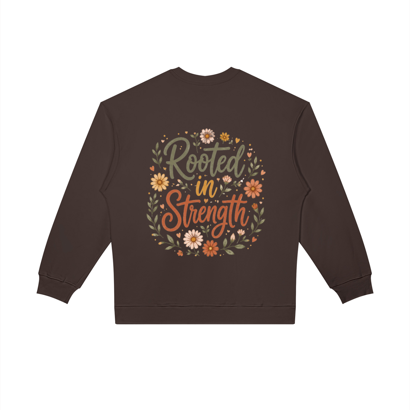 Rooted in Strength Women’s Crewneck | Christian Floral Sweatshirt