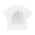 Rooted Topographic Mountain Men’s Tee | Minimal Christian Outdoor Shirt