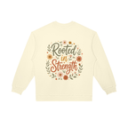 Rooted in Strength Women’s Crewneck | Christian Floral Sweatshirt