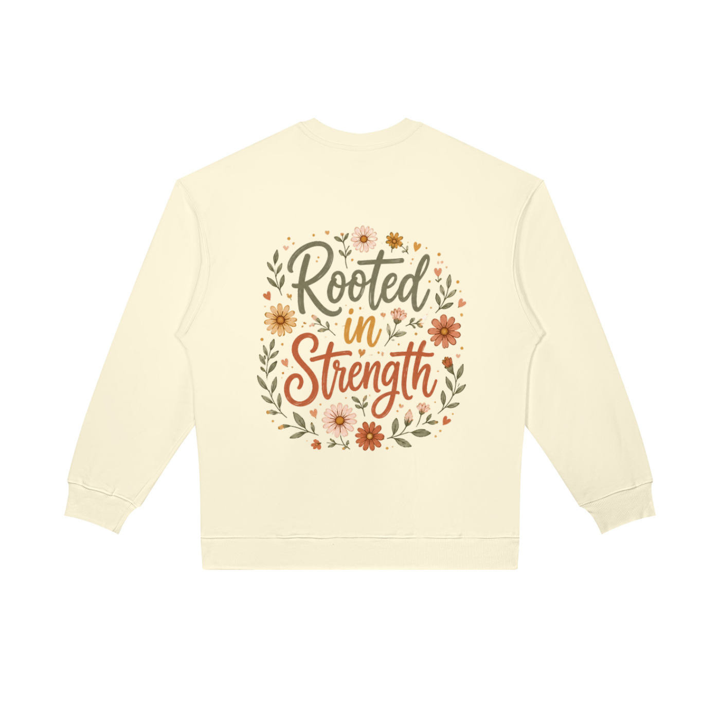 Rooted in Strength Women’s Crewneck | Christian Floral Sweatshirt