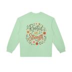 Rooted in Strength Women’s Crewneck | Christian Floral Sweatshirt