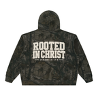 Rooted in Christ | Men's Waffle Knit Camo Hoodie