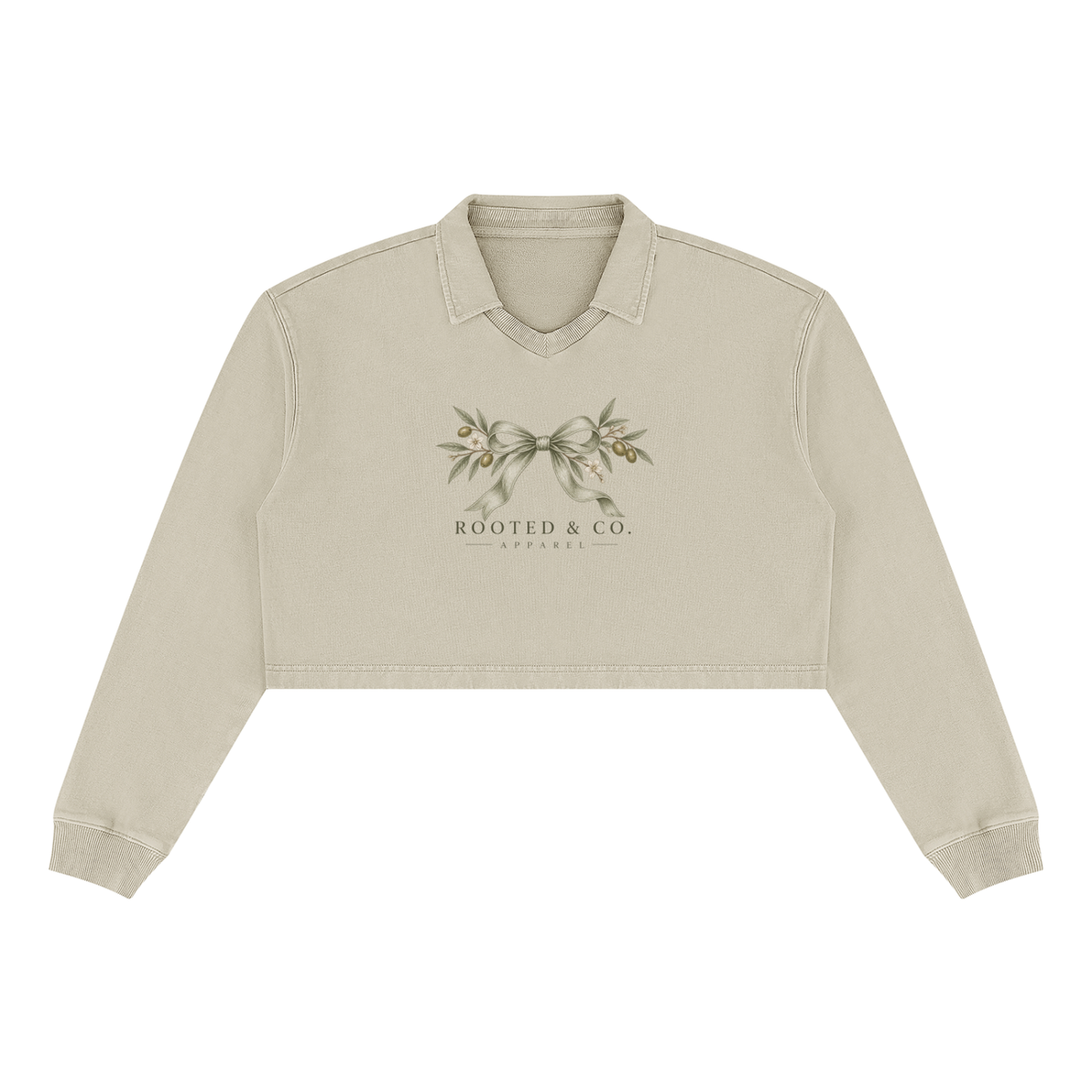 Rooted in Grace Cropped Collared Sweater | Lamentations 3:22–23