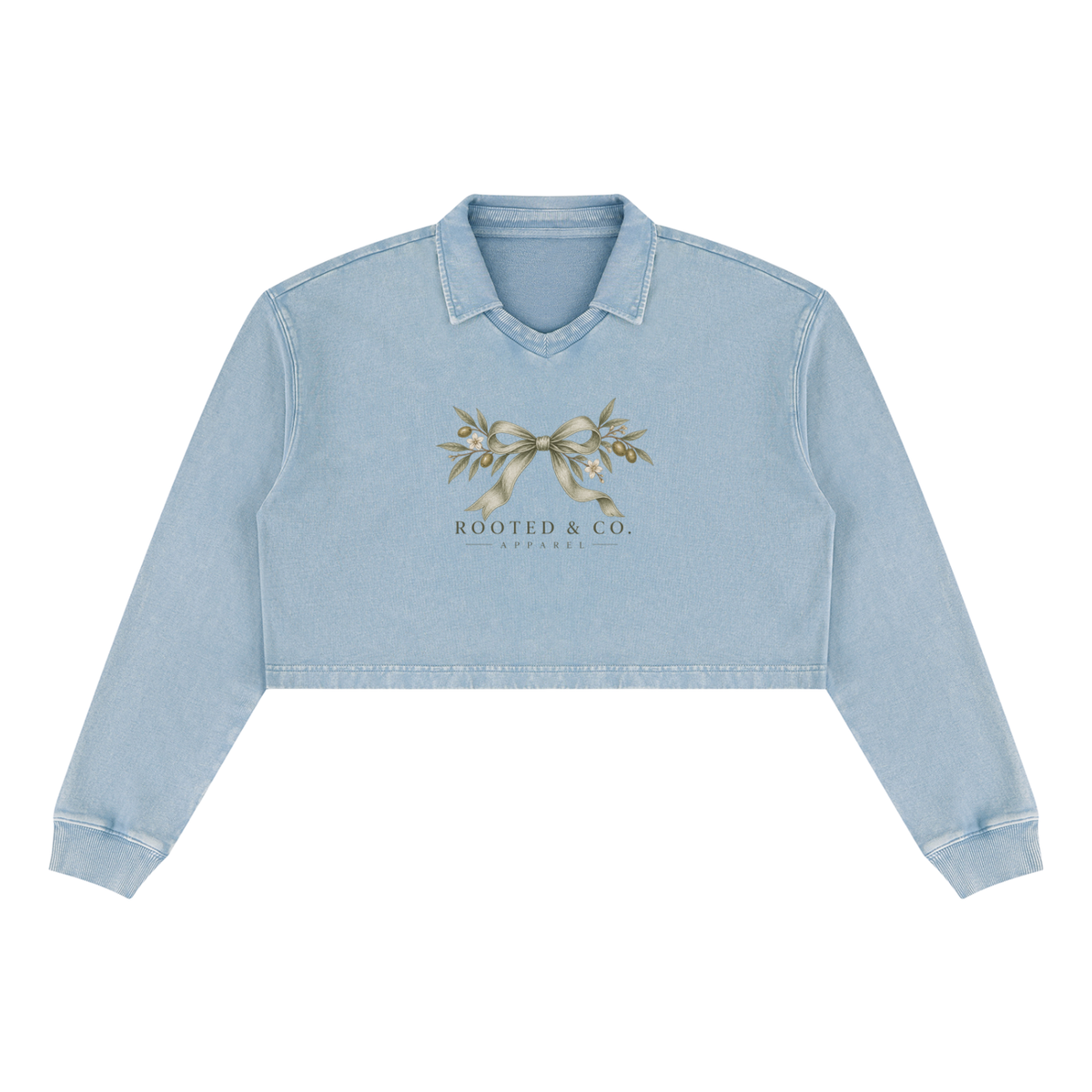Rooted in Grace Cropped Collared Sweater | Lamentations 3:22–23