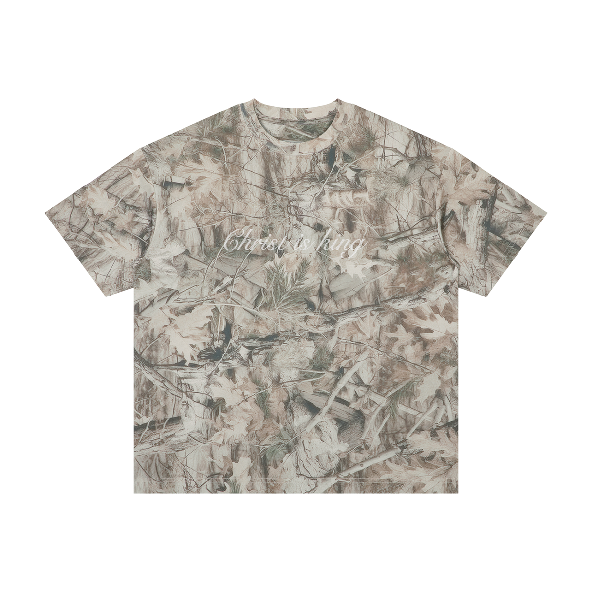 Christ Is King | Unisex Embroidered Camo Tee