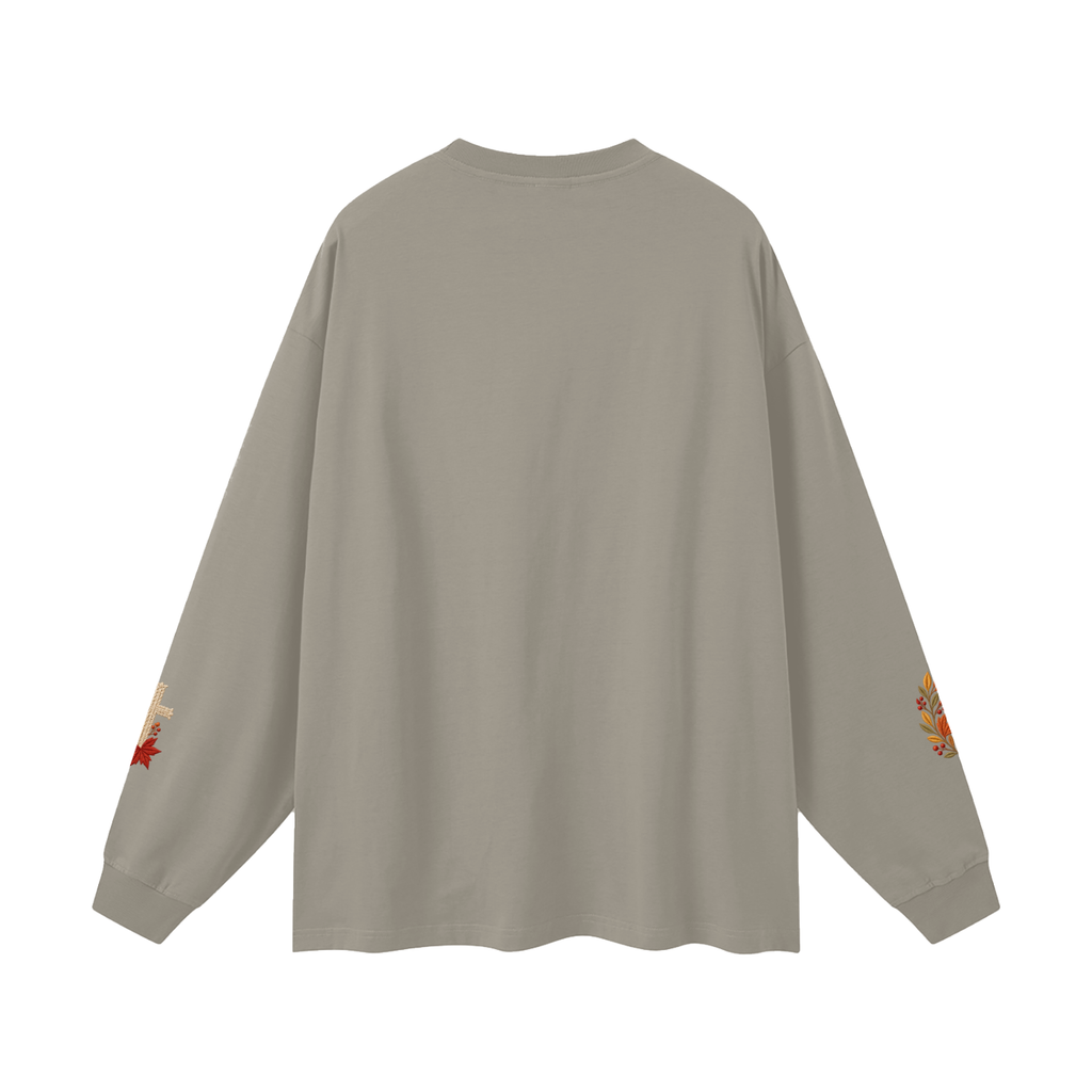 Fall for Jesus — He Never Leaves | Women’s Christian Fall Sweatshirt