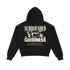 Surrounded by His Goodness | Women's Leopard-Lined Zip-Up Hoodie