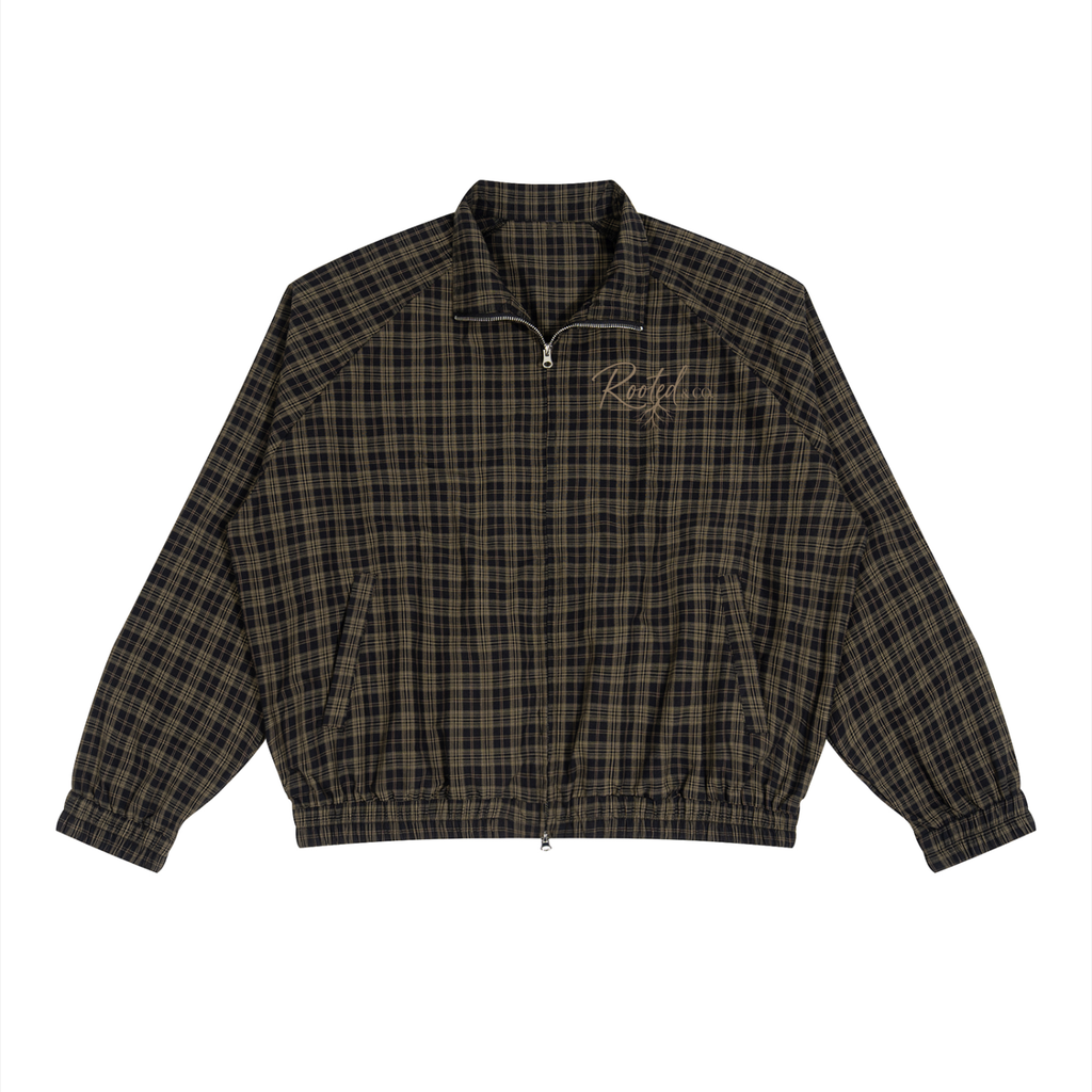Rooted in Him Plaid Jacket | Christian Unisex Zip-Up Jacket