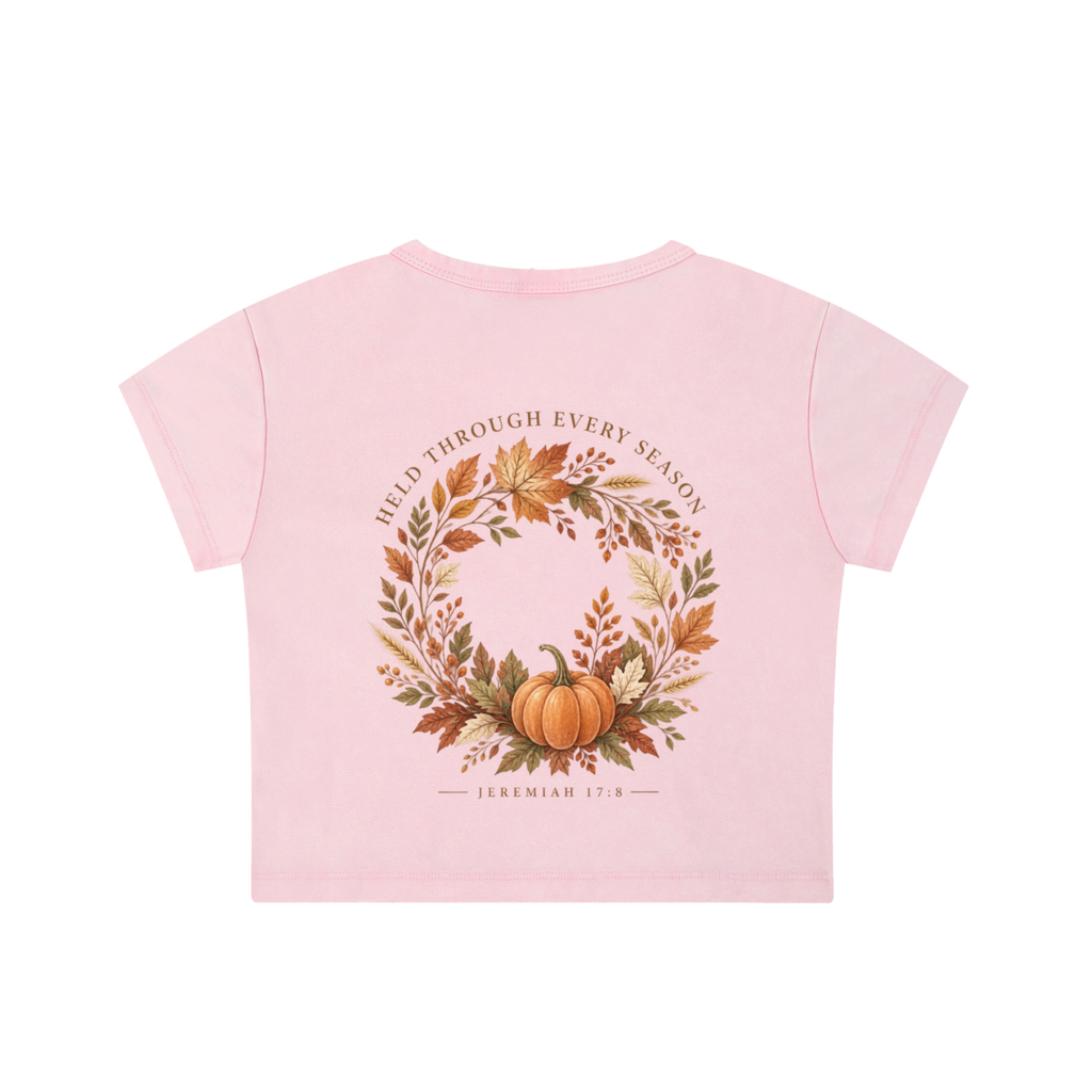 Held Through Every Season Crop Tee