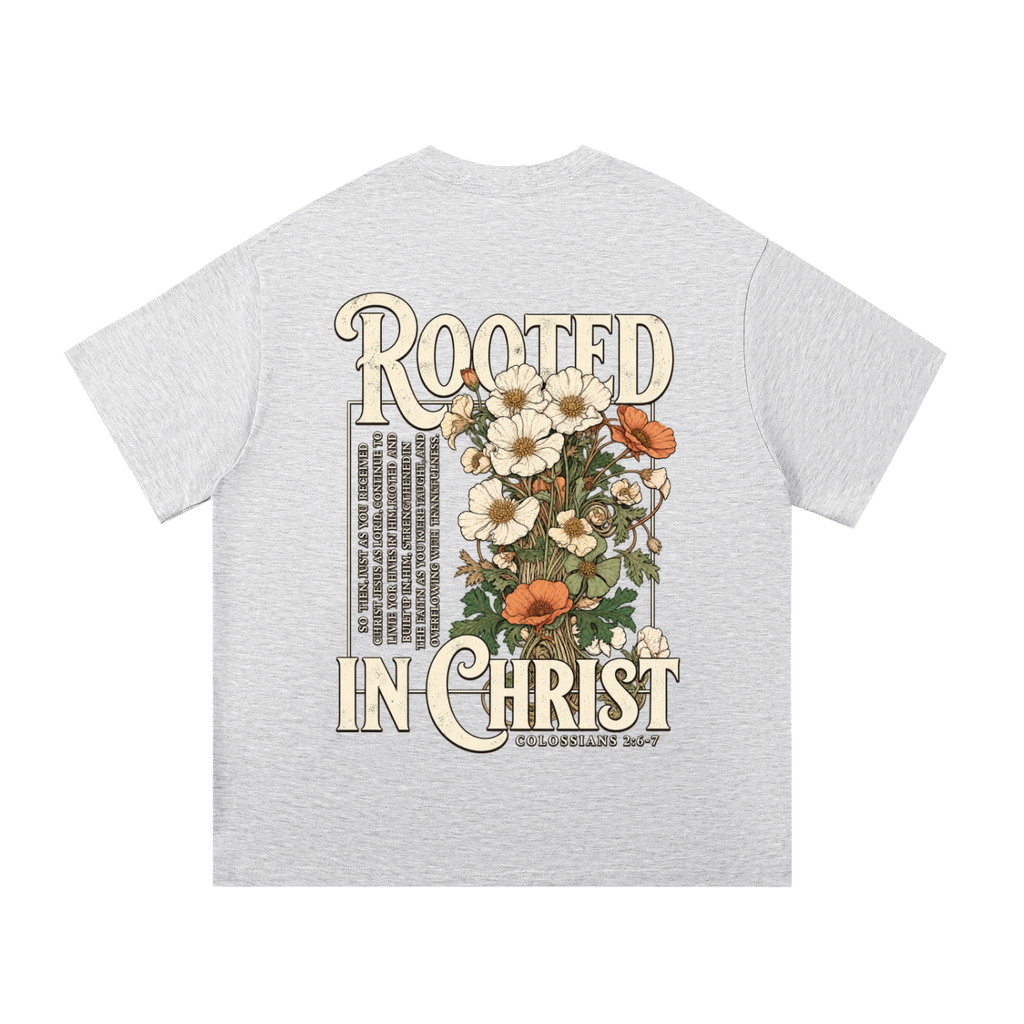 Rooted in Christ | Vintage Floral Christian Tee