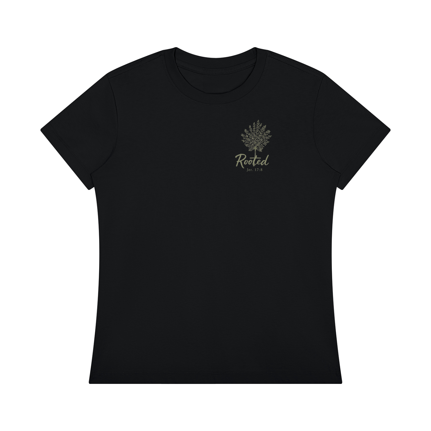 Stay Rooted Women's Botanical Tee – Jeremiah 17:8