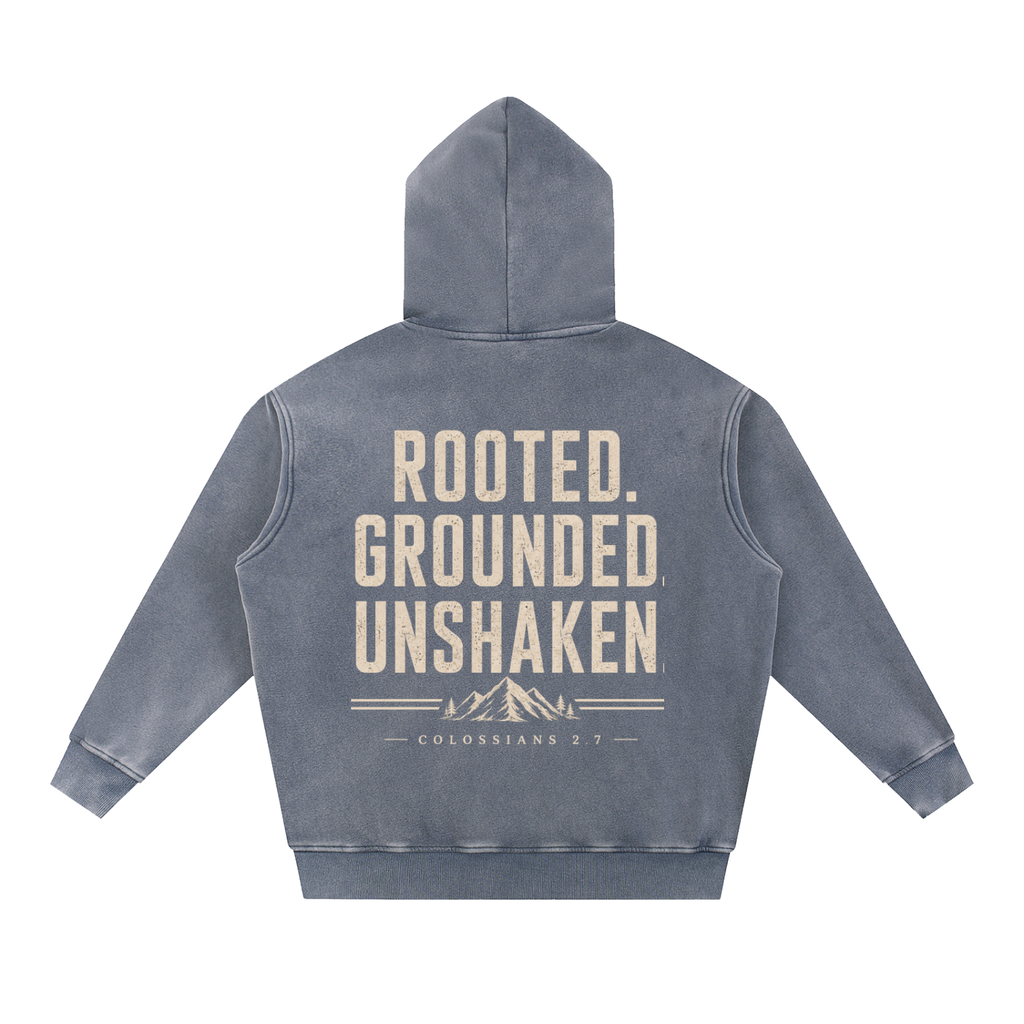 Rooted. Grounded. Unshaken. Men's Heavyweight Hoodie