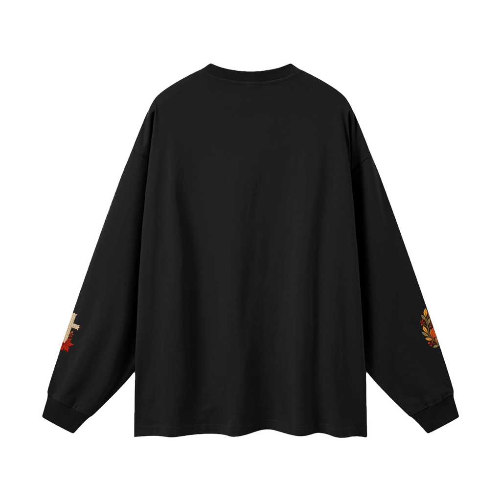 Fall for Jesus — He Never Leaves | Women’s Christian Fall Sweatshirt