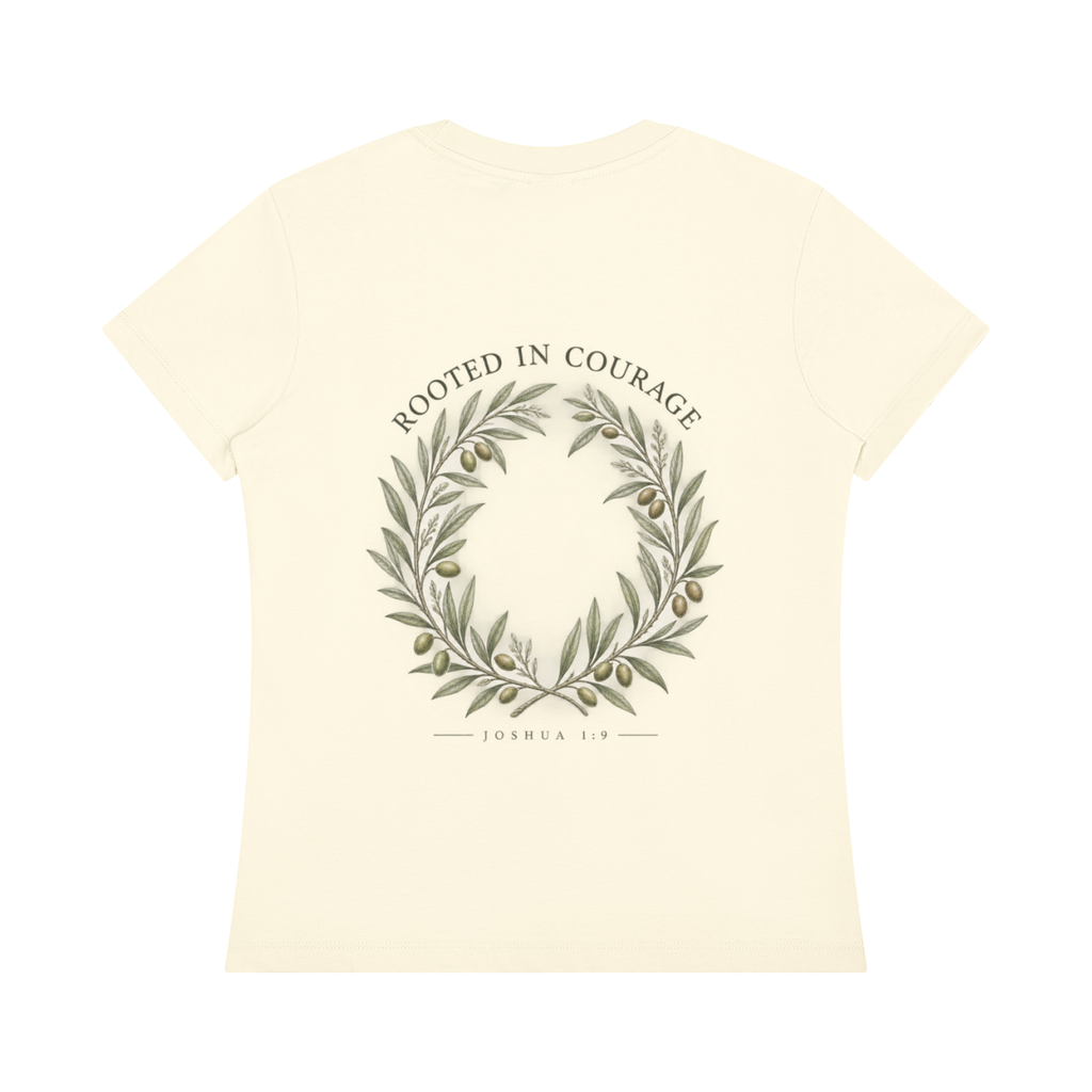 Rooted in Courage Women's Tee | Joshua 1:9 Christian T-Shirt
