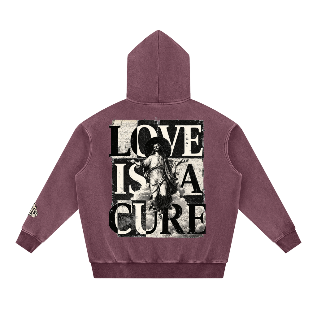 Love Is a Cure | Men's Vintage Christian Hoodie