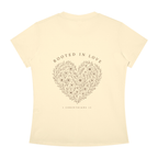 Rooted in Love Women's Floral Heart Tee – 1 Corinthians 13