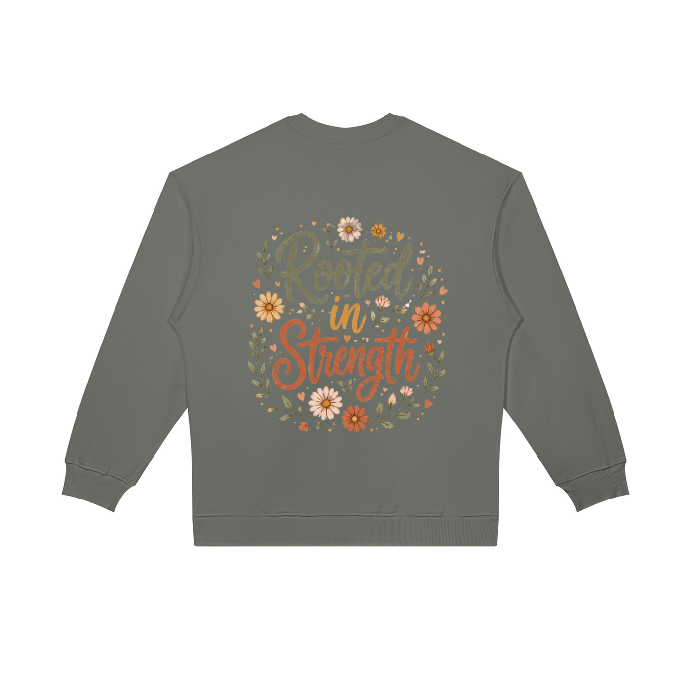 Rooted in Strength Women’s Crewneck | Christian Floral Sweatshirt