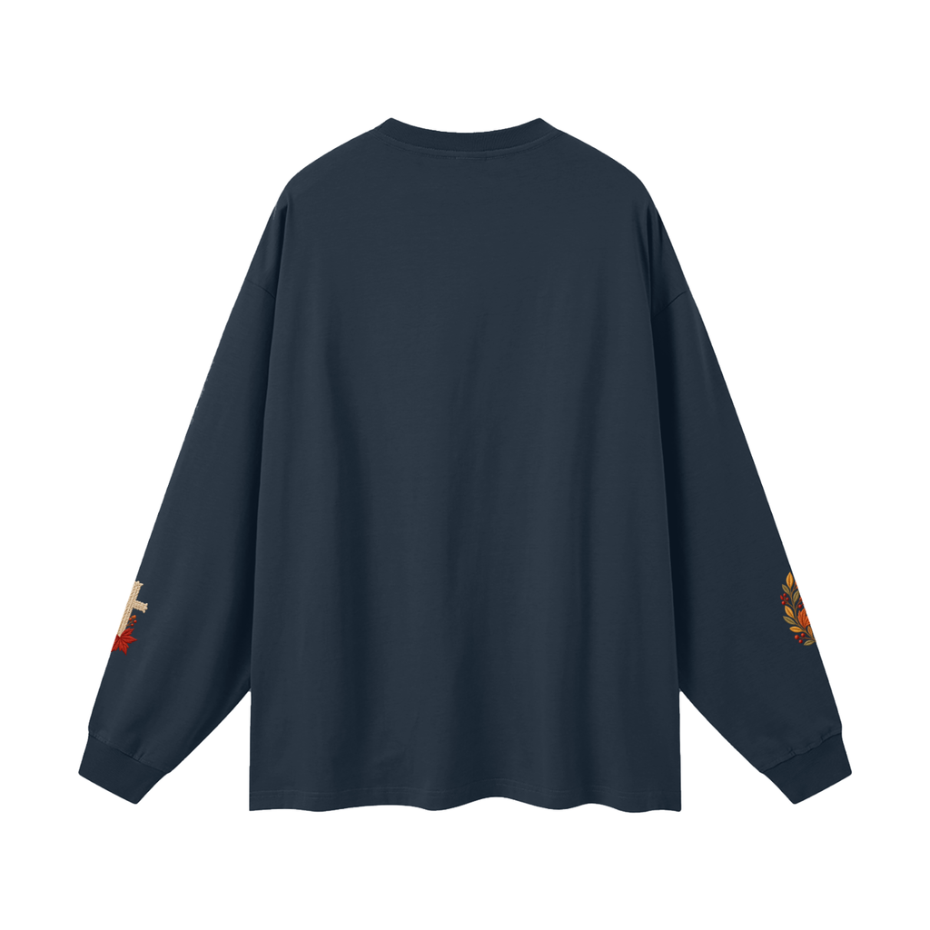 Fall for Jesus — He Never Leaves | Women’s Christian Fall Sweatshirt