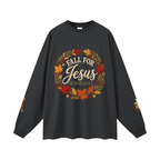 Fall for Jesus — He Never Leaves | Women’s Christian Fall Sweatshirt