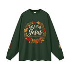 Fall for Jesus — He Never Leaves | Women’s Christian Fall Sweatshirt