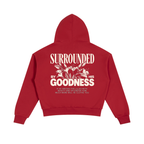 Surrounded by His Goodness | Women's Leopard-Lined Zip-Up Hoodie