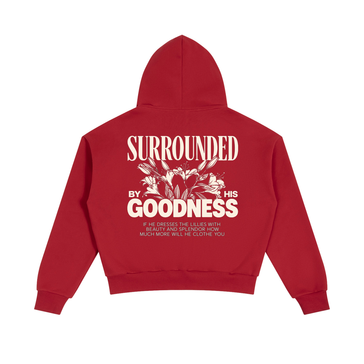 Surrounded by His Goodness | Women's Leopard-Lined Zip-Up Hoodie