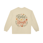 Rooted in Strength Women’s Crewneck | Christian Floral Sweatshirt