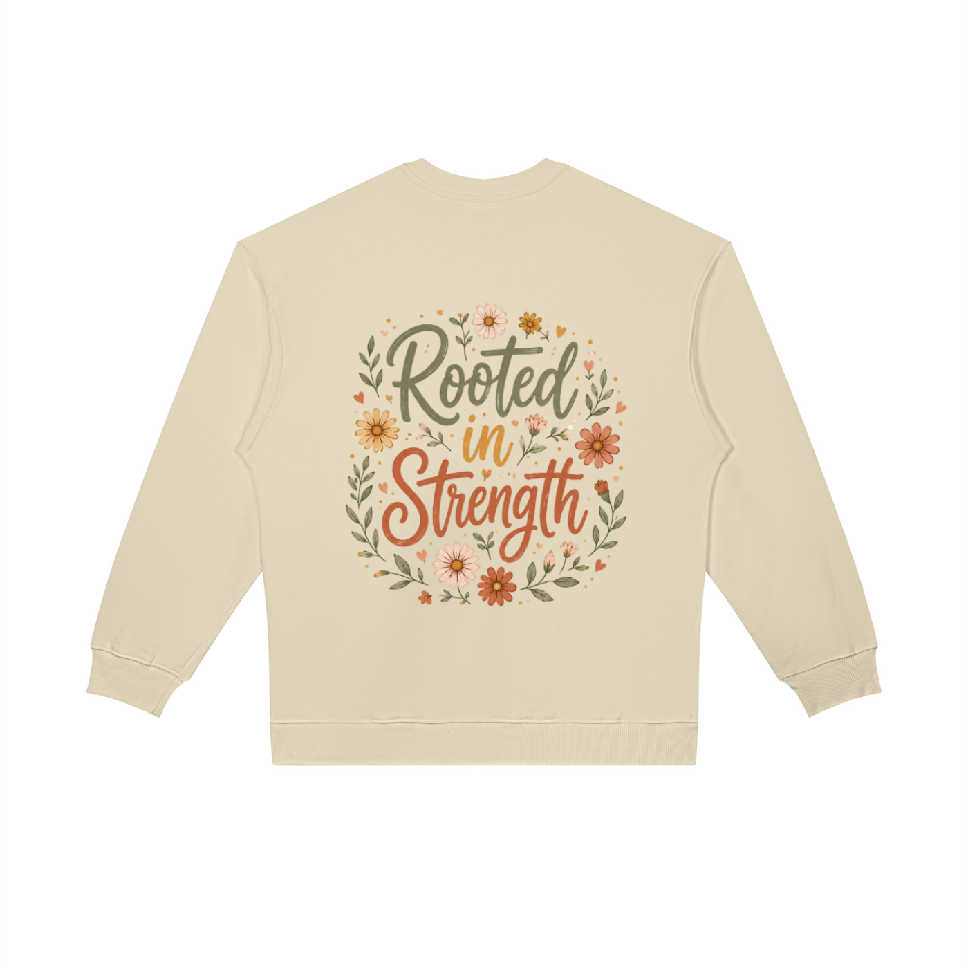 Rooted in Strength Women’s Crewneck | Christian Floral Sweatshirt